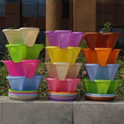 stackable planter pots